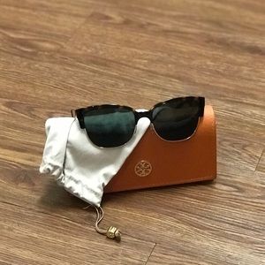 Tory Burch Half Rim Sunglasses